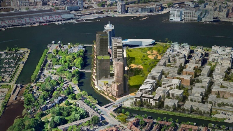 De Brinktoren van bovenaf gefotografeerd