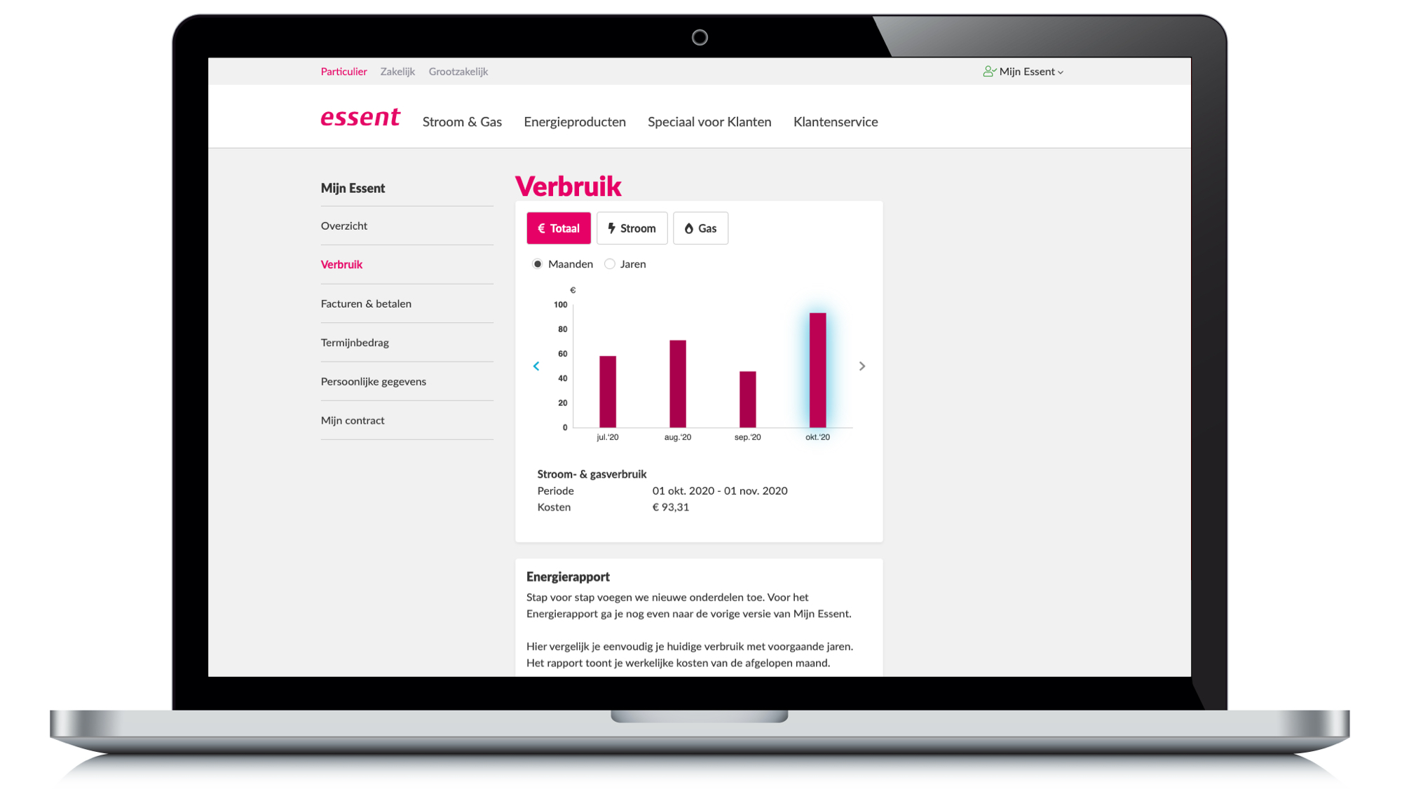 Inzicht in je verbruik met Mijn Essent