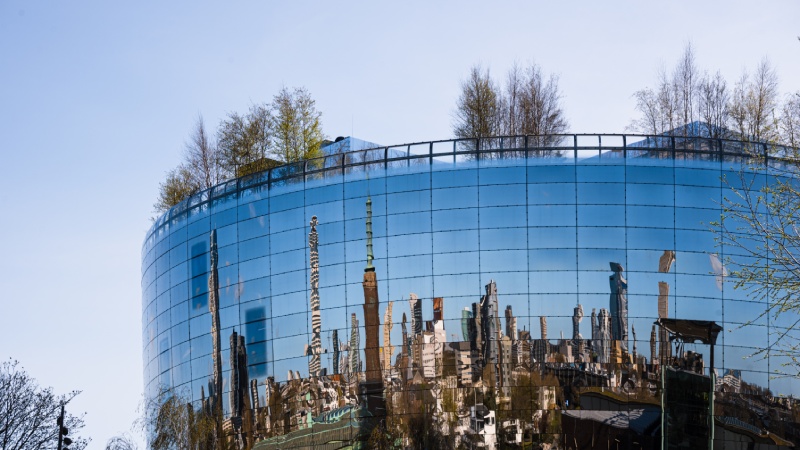 De Brinktoren van bovenaf gefotografeerd