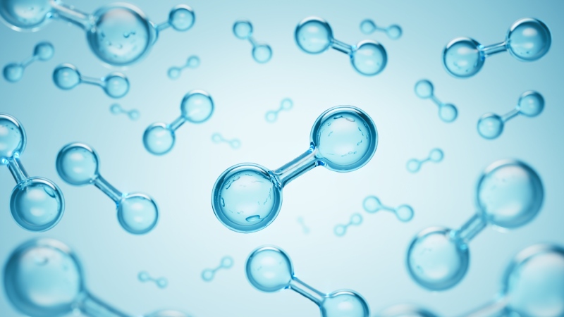 Het element waterstof.