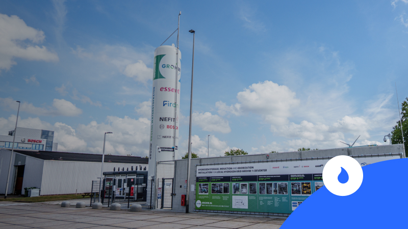 Waterstoftank in Deventer