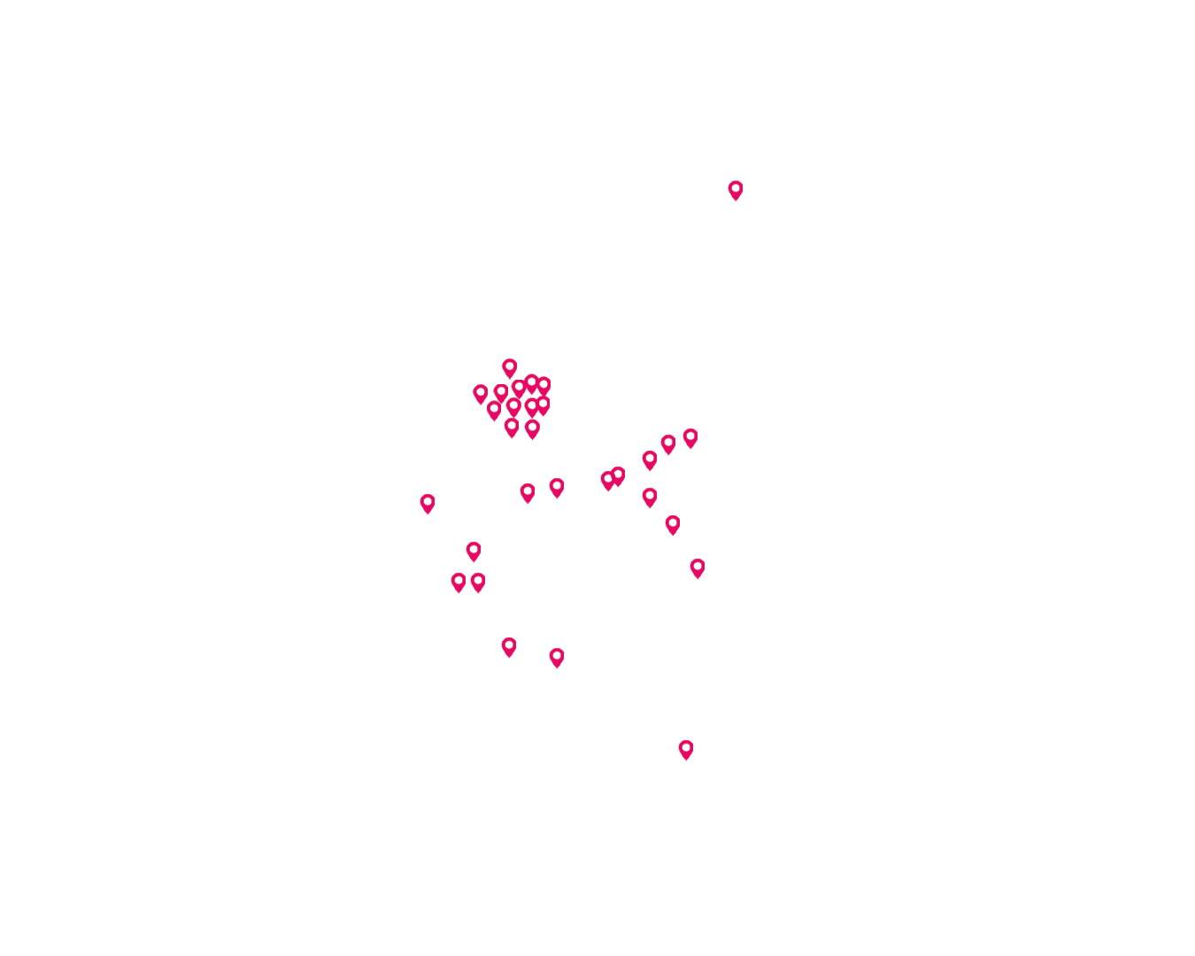Landkaart Nederland levering warmte door Essent